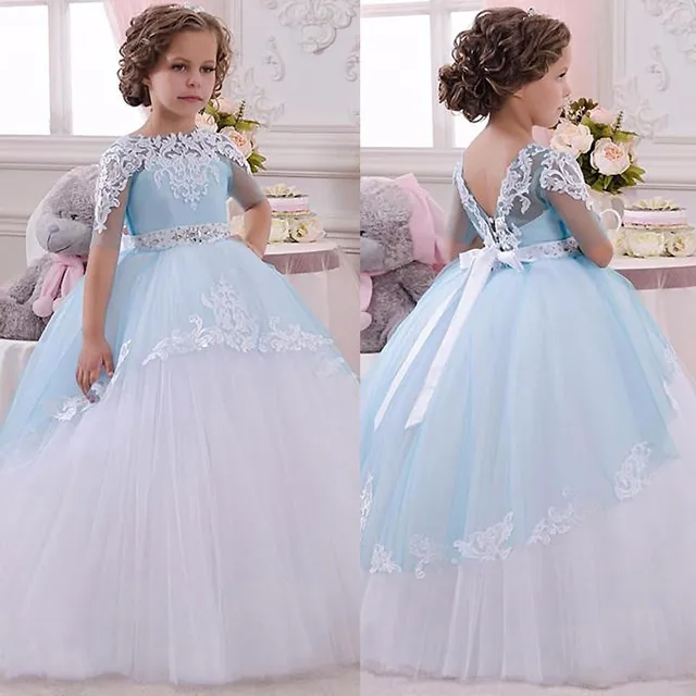 Light Blue Flower Girl Dresses
