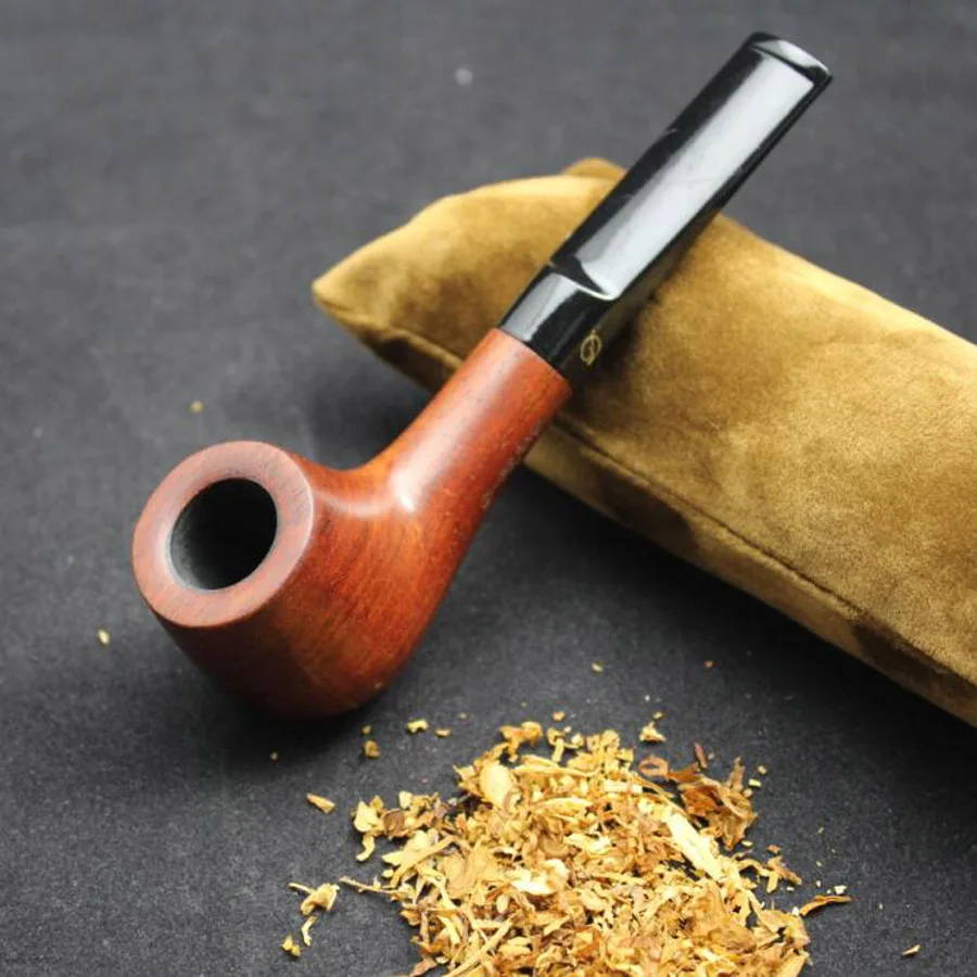 

16 Tools Nature Handmade Rose Wood Weed Tobacco Smoking Pipe Straight Wooden Pipe + Pouch + Holder + 10pcs 9mm Pipe Filters #095