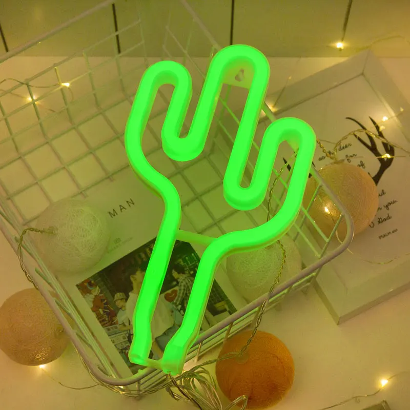 3D Настольная лампа с рисунком ананаса/Фламинго/Моделирование кактусов, новинка, ночник, светодиодный светильник, украшение для дома, офиса