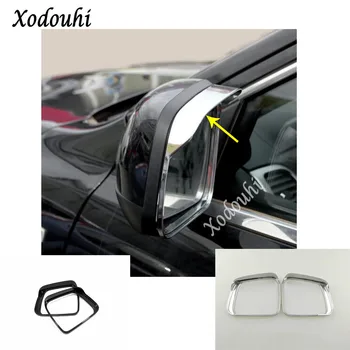 

For Jeep Grand Cherokee 2014 2015 2016 2017 2018 Car Rear Rearview Side Glass Mirror Trim Frame Rain Shield Sun Visor Shade 2pcs