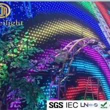 P12 3*3 м Led Vision ткань, привело видение занавес, видео-дисплей, СВЕТОДИОДНЫЙ видеоэкран для DJ, этап фон матрицы занавес