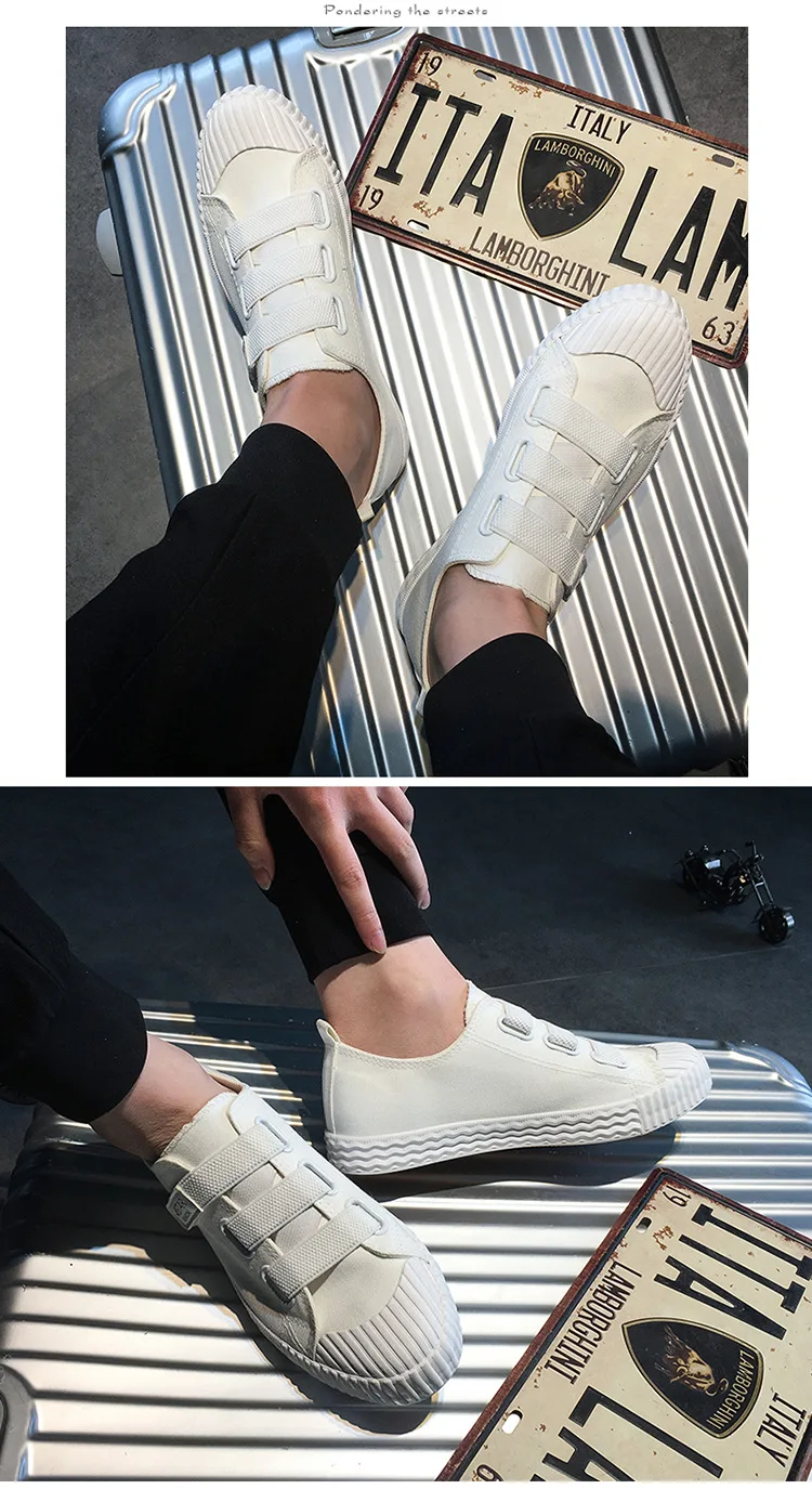 LAISUMK/модная летняя новая парусиновая Мужская обувь Ulzzang ярких цветов удобная повседневная мужская обувь для студентов