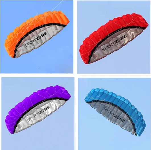 High Quality 1.8 m Dual Line 4 Colors Parafoil Parachute Sports Beach Kite Easy to Fly 2
