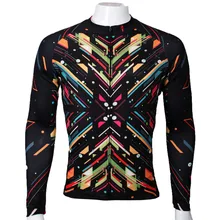 Красочные мозаичные симметричные мужские Длинные рукава на молнии Майки для велоспорта дышащая одежда для велоспорта Одежда для велоспорта из полиэстера