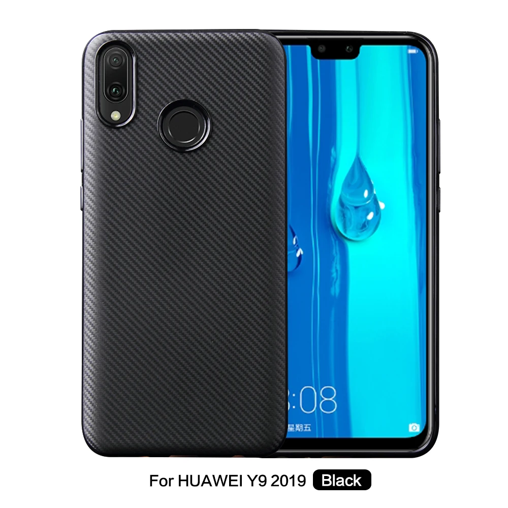 Case For Huawei Y9 2019 Coque Carbon Fiber Soft TPU Silicone Case For Huawei Y9 2019 Y 9 Y92019 JKM-LX1 JKM LX1 6.5 Back Cover  (12)