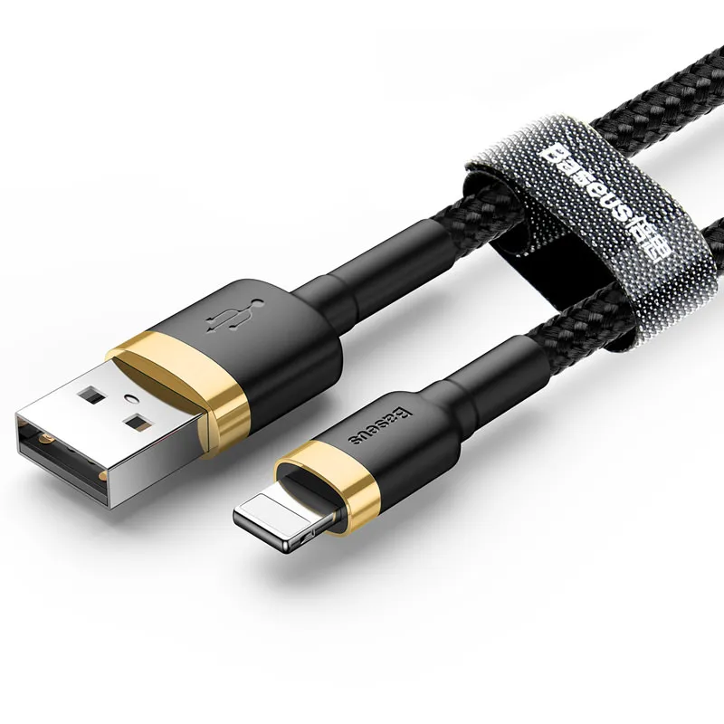 Для usb lightning Кабель короткий 0,5 м 1 м 2 м 3 м кабель передачи данных для быстрой зарядки для iPhone xs max xr 8 7 6s plus 5S 11 pro apple ipad pro мобильный телефон зарядное устройство 8 pin usb кабель 2.4A нейлоновый плетеный кабель питания черный, красный - Цвет: Золотой