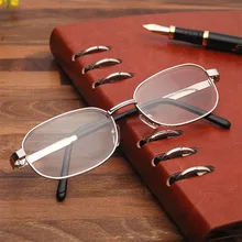 Простой Изысканный Для женщин чтения Стекло es Для мужчин дальнозоркости очки металла полный кадр Стекло линзы унисекс 1,0-4,0 R092