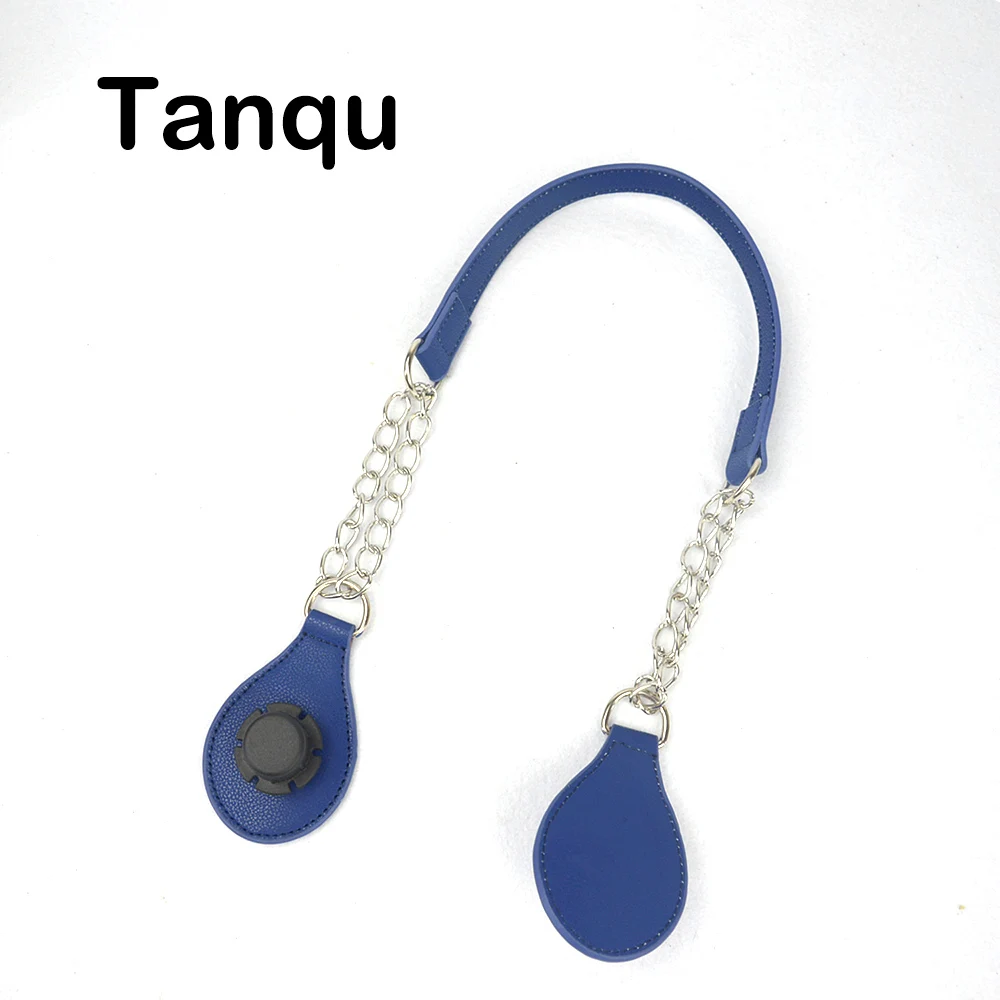 TANQU Flat Chain Strap with Edge Painting Tear Drop End for Obasket Obag Faux Leather Belt Handle Double Chain Handle for O Bag TANQU Flat Chain Strap with Edge Painting Tear Drop End for Obasket Obag Faux Leather Belt Handle Double Chain Handle for O Bag