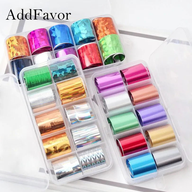AddFavor Очаровательная наклейка из фольги для ногтей, цветная, звездная, переводная бумага, фольга, наклейки, сделай сам, дизайн, маникюр, украшение для ногтей