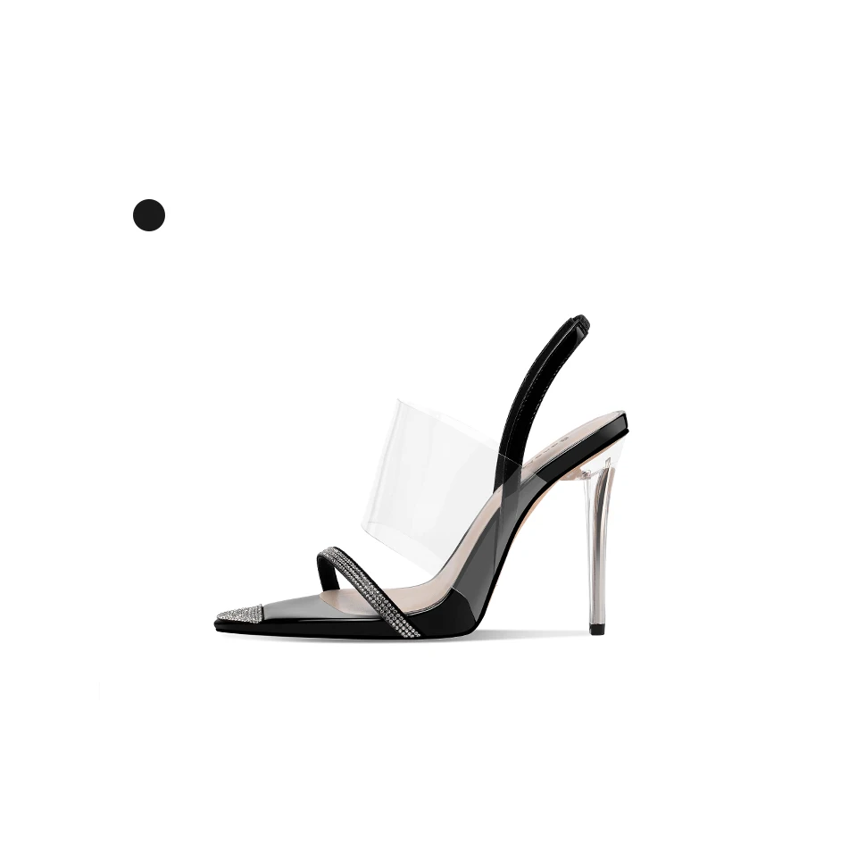 BeneModa/женские босоножки из кожи питона на высоком каблуке; модные пикантные роскошные женские босоножки; обувь из натуральной кожи на очень высоком каблуке - Цвет: black