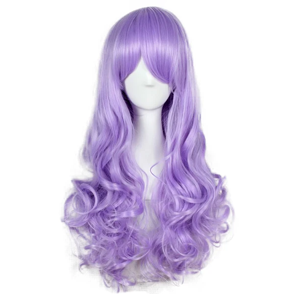 BCHR длинные волнистые синтетические парики для черных женщин косплей парик блонд синий розовый серый фиолетовый Грен оранжевый черный коричневый волосы для вечерние