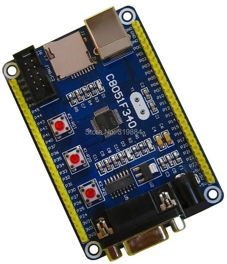 

Free shipping C8051F340 Development Board C8051F MicroController Minimum System board