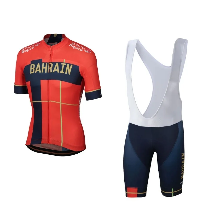 

all 2019 pro team bahrain summer cycling jersey kits breathable Bicycle maillot MTB bike clothing Ropa ciclismo gel pad
