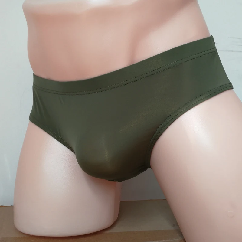 U Convex Pouch Ice Silk Underwear Transparent Ice Silk Briefs G-string Smooth Breathable Thongs Low Rise Gay Wear Briefs F7