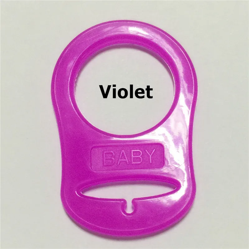 Chenkai 5000 шт. еда без бисфенола-а класс Силиконовое детское кольцо для соски mam держатель цепи адаптер кольцо для NUK - Цвет: Violet