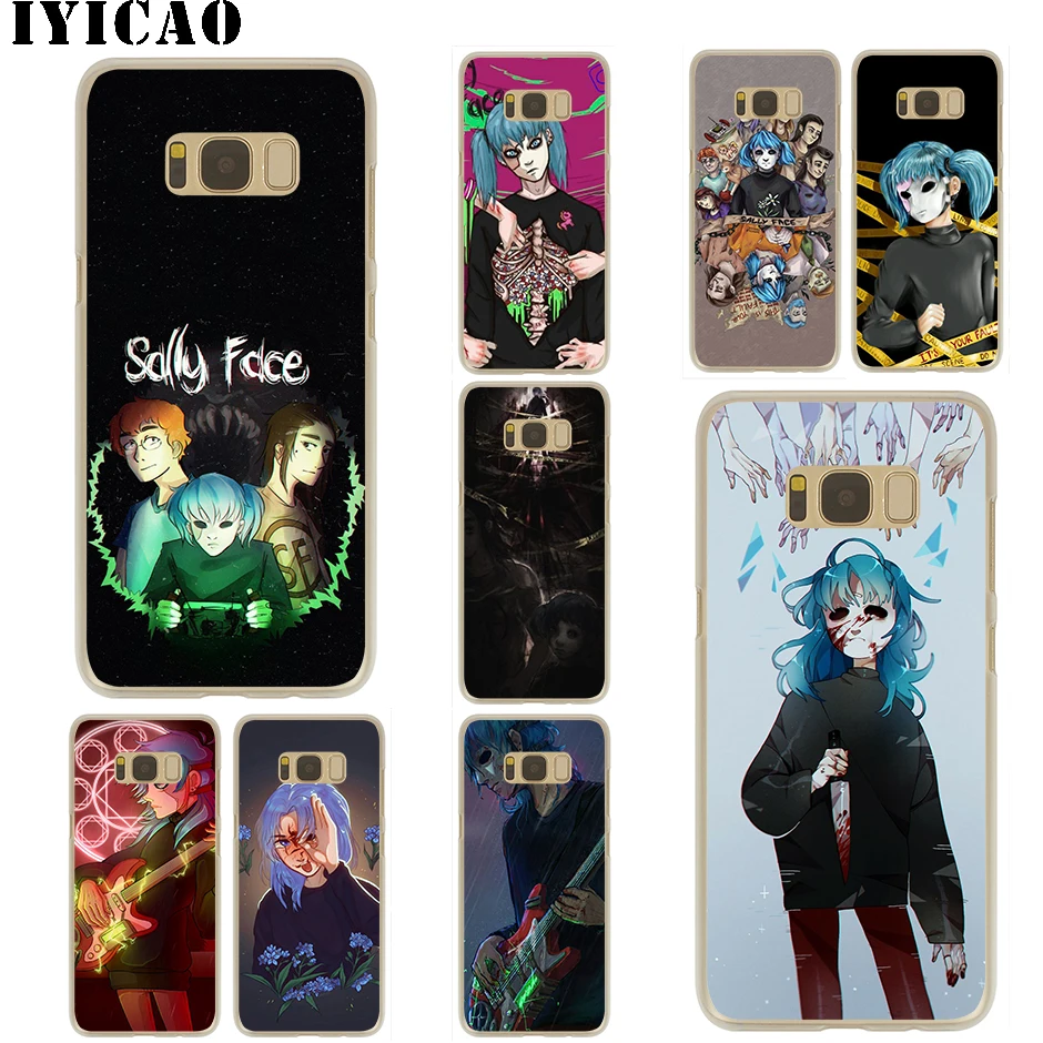 

IYICAO Sally Face Game Hard Case for Samsung Galaxy S10e S10 S9 S8 Plus S6 S7 Edge Cover for Samsung Note 9 8