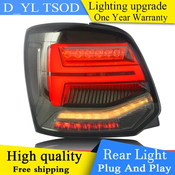 

DY_L Car Styling For vw Polo taillights 2011-2017 LED led taillamp rearlamp rearlights DRL+Brake+Park+Dynamic turn signal