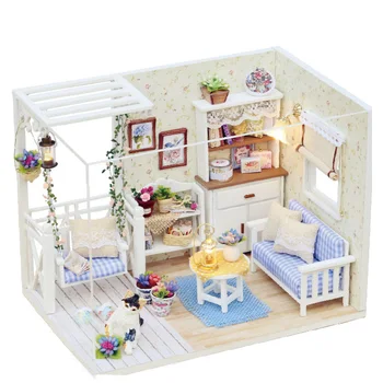 

DIY Miniature Wooden Doll House Furniture Kits Toys Craft Miniature Model Kit DollHouse Toys For Children Christmas Gift
