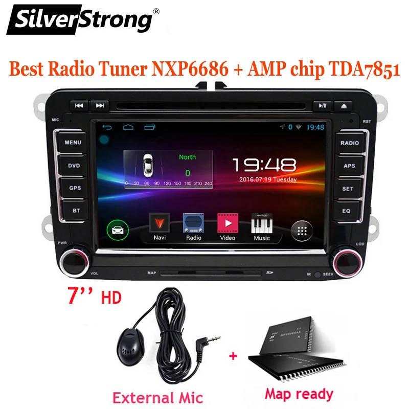 Perfect SilverStrong Android9.0 best radio tuner 6686 for Passat B6 B7 Car DVD Player For Golf Radio GPS for Polo Car Radio 65DS 3
