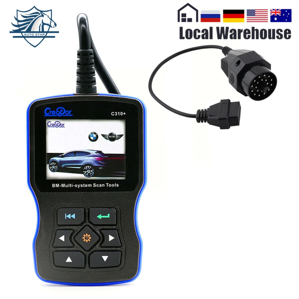 

OBD2 Scanner for BMW Creator C310+ V7.0 Airbag/ ABS/ SRS Diagnostic Scan Tool For BMW e46 e39 e90 Code Reader with 20pin Cable