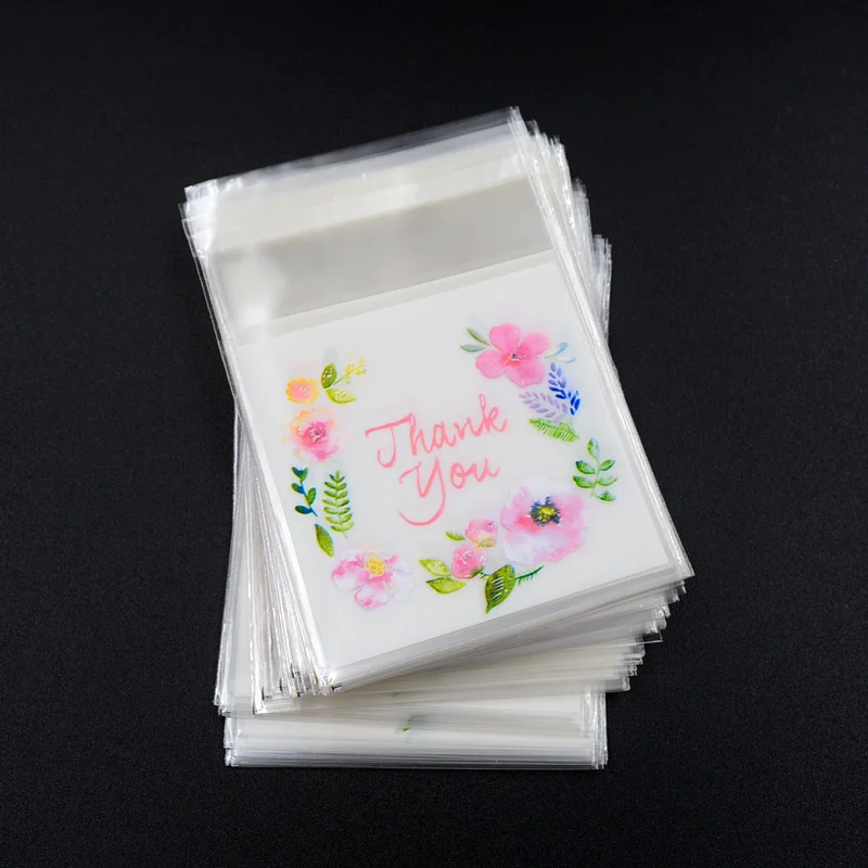 Cellophane Transparent Gift Bag Write Thank You Baking Candy Cookie Party Favors 