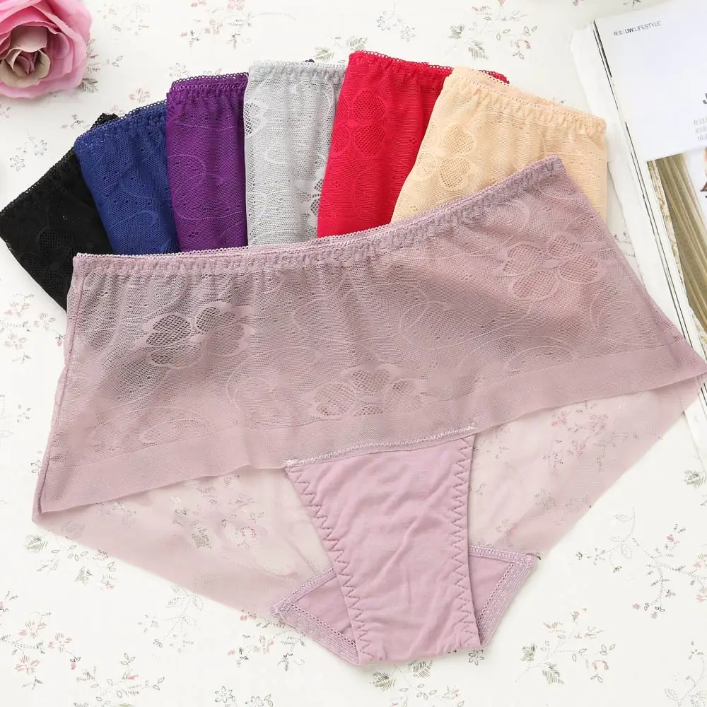 5pcs/lot Wholesale Cheap Women's Panties Seamless Boyshort Briefs Lace