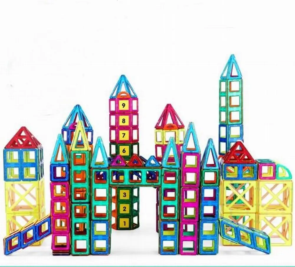 Замок из магнитного конструктора схема