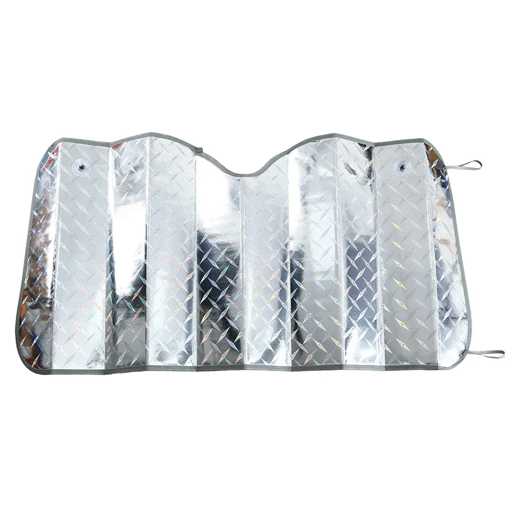 

Car Foldable Windshield Laser film Visor Cover Front Rear Block Window SunShade 5.8