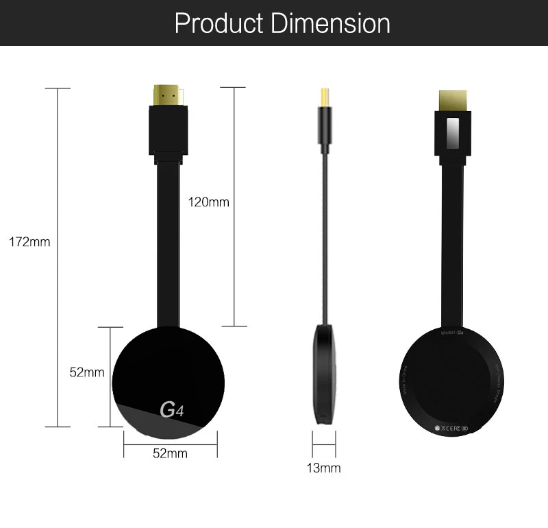 HDMI беспроводной дисплей Wecast G4 для Android iOS YouTube Google хром Airplay поддержка 4G сотовая связь литья данных медиа стример