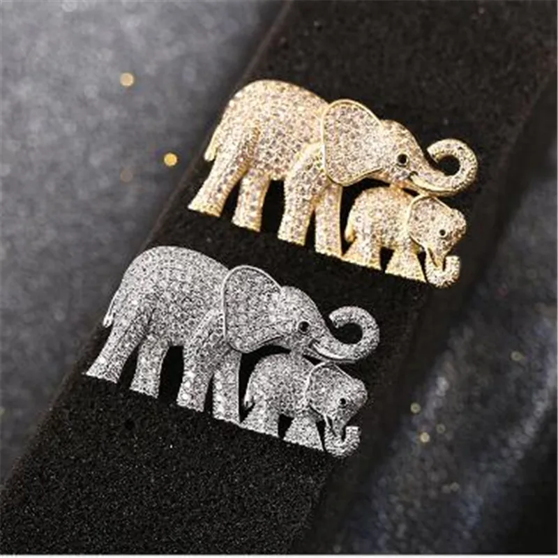 

WKOUD Elephant Brooch pin crystal Rhinestone brooches Mama Kids Elephant Brooches for women fashion brooch decoration jewelry