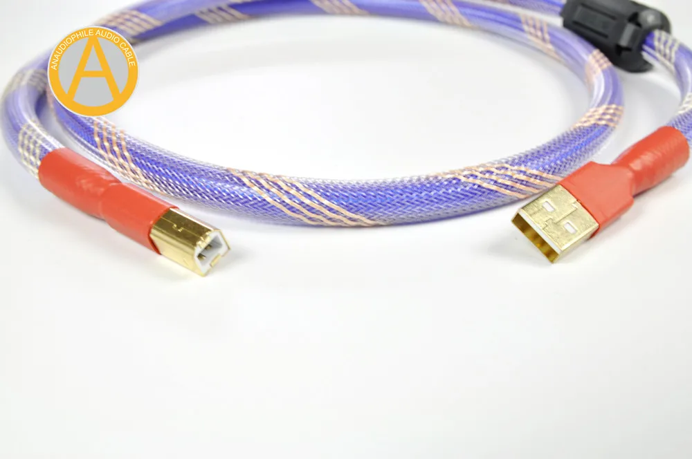 HiFi USB Cable USB Type A To Type B Cable USB Data Cable USB Audio Cable 5N OFC Thick Sliver Plated Mulitple Shiled DAC Computer