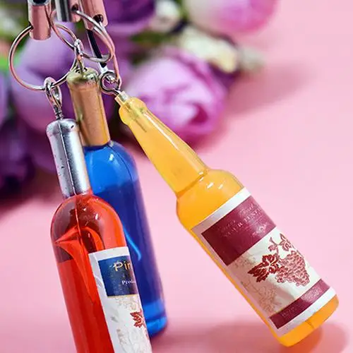 

Mini Wine Mobile Phone Chain Simulation Wine Bottles Red Wine Key Chain Key Holder
