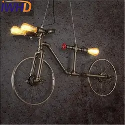 Ретро Лофт Стиль Велосипедный Спорт водопровод лампа Эдисона подвесные светильники Винтаж Промышленное освещение для Обеденная