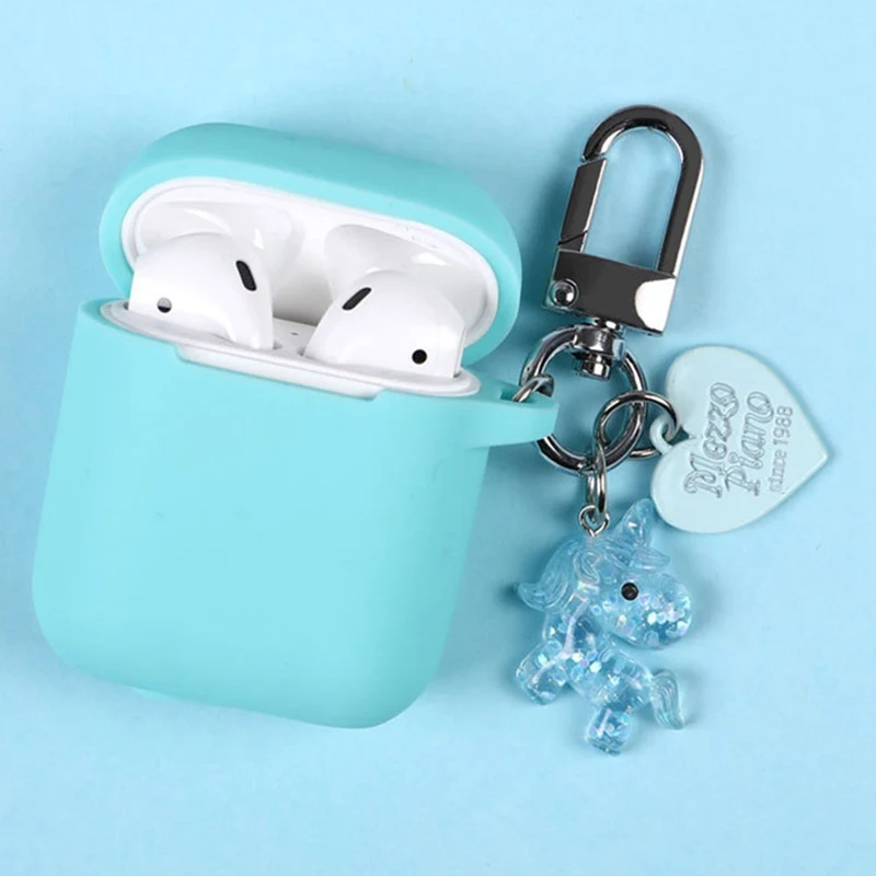 Декоративный силиконовый чехол с единорогом для Apple защитный Airpods Bluetooth наушников