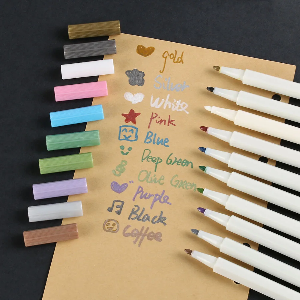 

1PC DIY Dauber Colorful Waterproof Permanent Paint Marker Metal Color Albums Photo Ink Pen