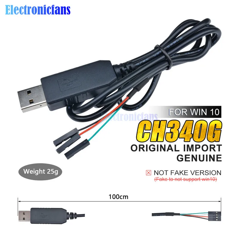 Оригинальный последовательный кабель для скачивания CH340G CH340 USB в TTL