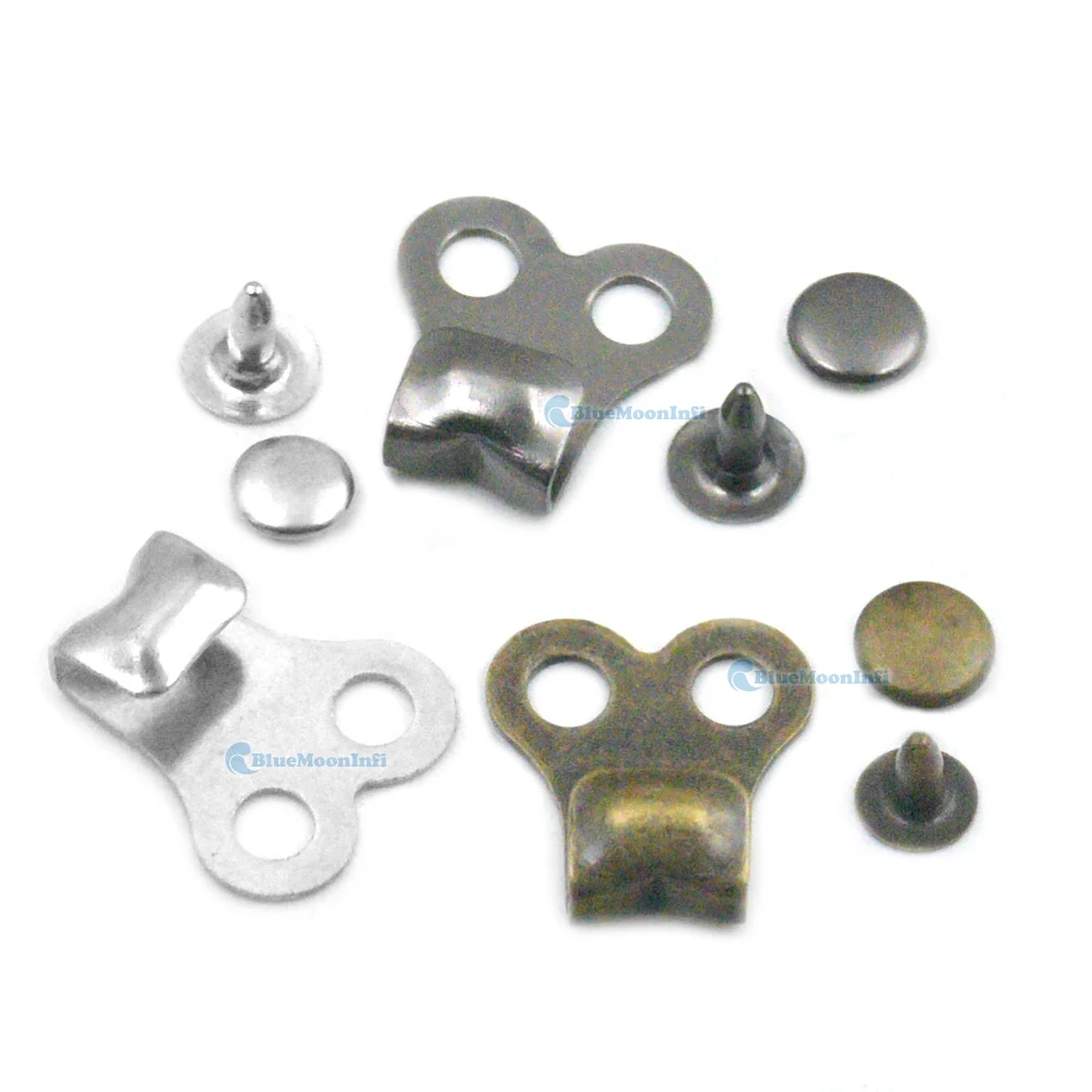 

10 pcs Boot Lace Hook Fitting With Rivets Camp Hiking Climbing Repair Leather Boot Shoes Repair Buckle replace