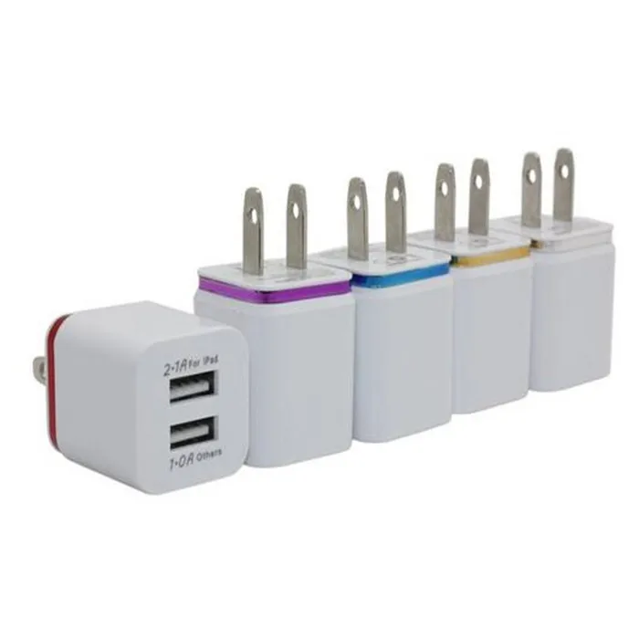 Winangelove 1000 шт./лот Металл 2.1A + 1A двойной usb порты Ac домашнее настенное зарядное