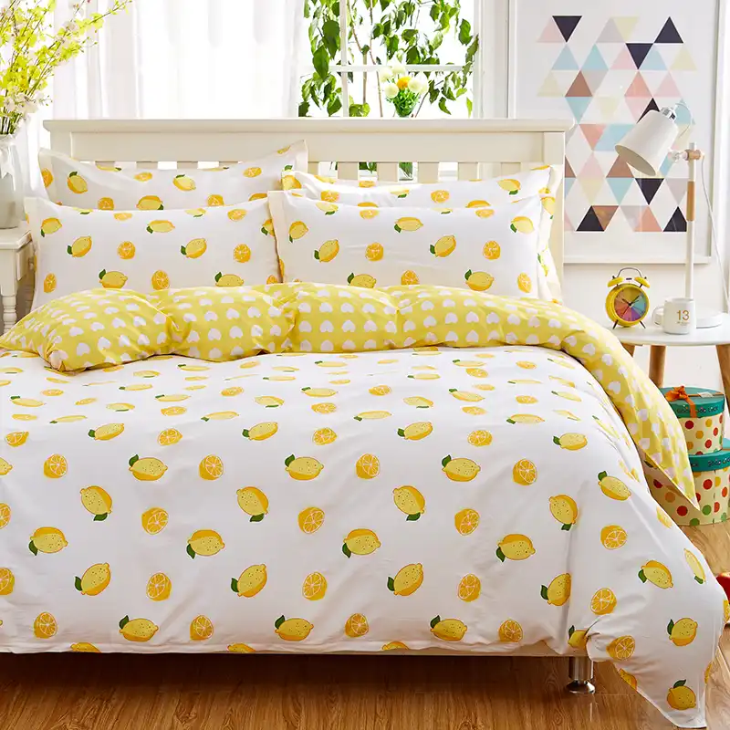 100 Pamuk Taze Sari Limon Nevresim Takimi E N E N E N E N E N E N E N E N E N E Tam Kralice Kral Boyutu Baskili Nevresim Yatak Ortusu Seti Carsaf Ve Yastik Kilifi Ve Nevresim Lemon Bedding Sets Duvet Cover Setbedding Set Aliexpress