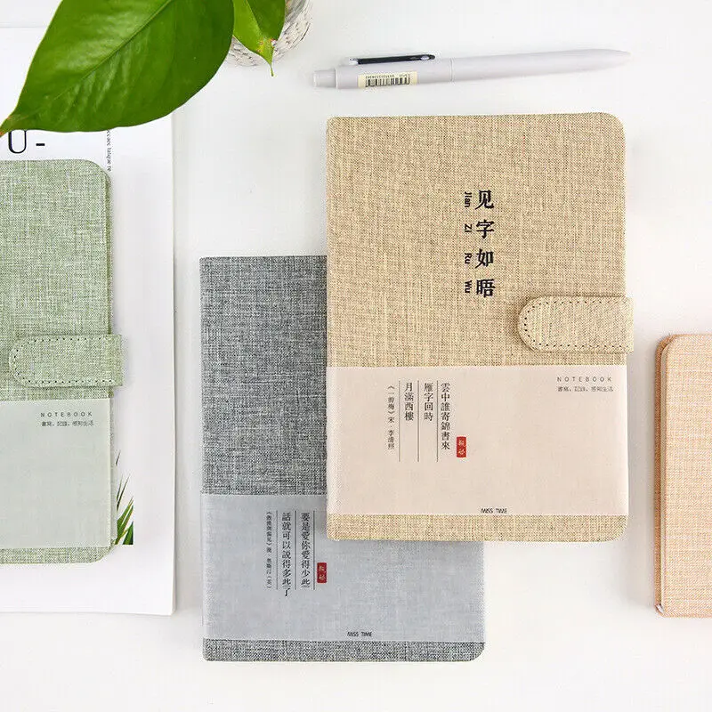 

Chinese style Character magnetic buckle colth hardcover creative diary notebook