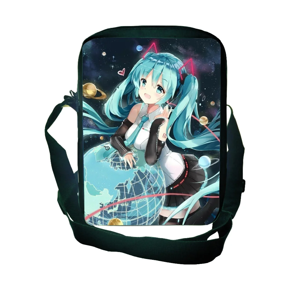 

New VOCALOID Hatsune Miku Boys Girls School Shoulder Bag Students Men Women Fashion Crossbody Bag Daily Beautiful Messenger Bag