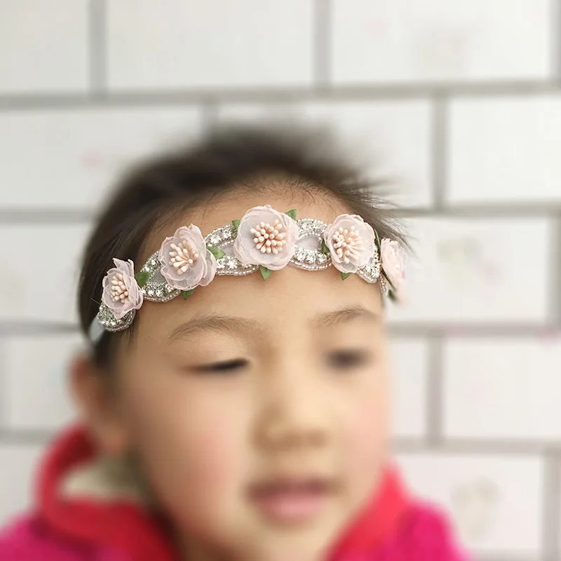 Blush Pink Flower Rhinestone Headband Headband AliExpress