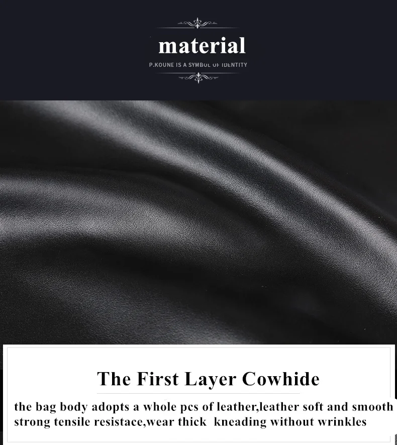 2018 Новое поступление P. KUONE Портфели Бизнес плеча пояса из натуральной кожи курьерские Сумки Универсальный ноутбук для мужчин