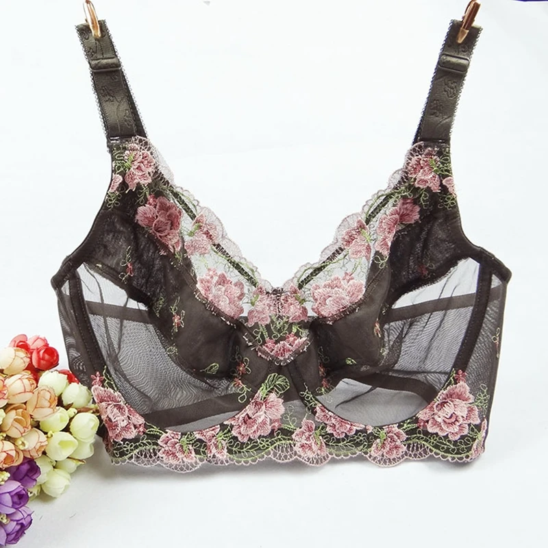 New Arrival Summer Style Thin Sexy Lingeries Women bras plus size 110EFGH Big Size large cups lace Embroidery women's underwear New Arrival Summer Style Thin Sexy Lingeries Women bras plus size 110EFGH Big Size large cups lace Embroidery women's underwear
