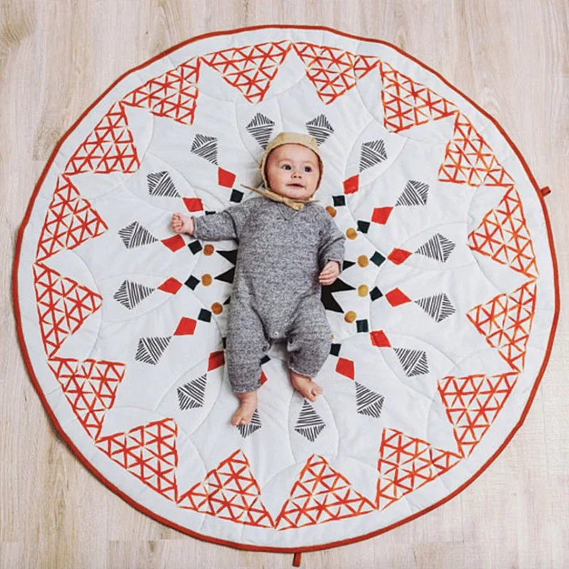

2018 New Moroccan Geometry Baby Game Pad Cotton Baby Crawling Blanket Children Blanket Carpet Children's Room Decoration 90*90cm