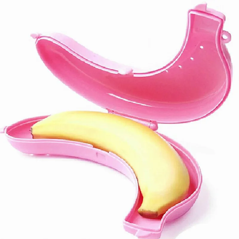 3pcs! Multicolor Banana Protector Case Container banana shape storage