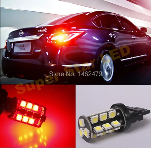 2x7443 W21/5 Вт T20 светодиодный стоп-сигнал хвостовые лампы стоп-сигналы для Nissan Teana