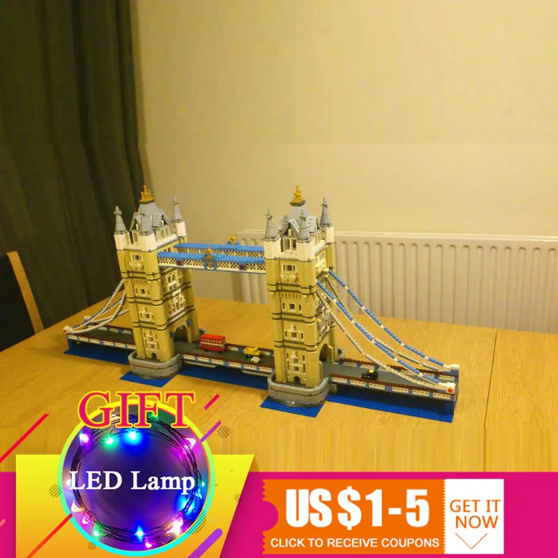 

17004 4295pcs London bridge set Compatible with 10214 Model Building Blocks Kits Brick DIY Toys Gifts