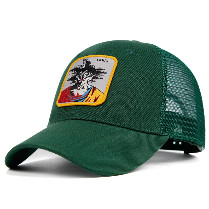 غوكو قبعة من القماش الشبكي لعبة دراغون بول Z Snapback بولما] القطن سايان قبعة بيسبول الرجال النساء الهيب هوب سائق الشاحنة أبي قبعة الصيف دروبشيبي...