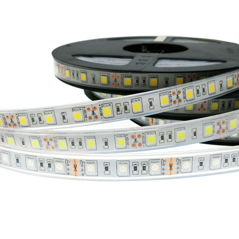 Водонепроницаемые светодиодные ленты 5050 RGB DC12 в IP68 60 светодиосветодиодный s/m для